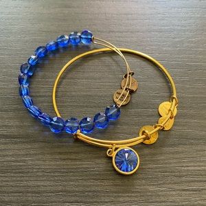 Alex and Ani September Sapphire Bracelet Stack